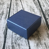 Pearly Navy Blue Square Favor Boxes