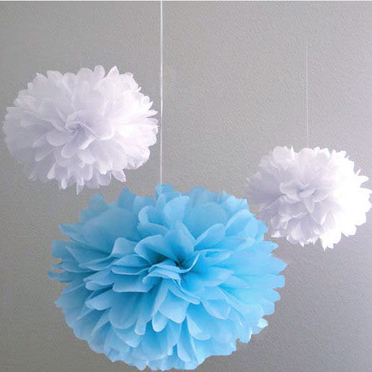 Pom Poms (Blue & White) | Sticker